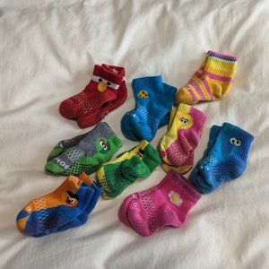 Bombas Toddler Sesame Street grippy/gripper socks. One size. Unisex.